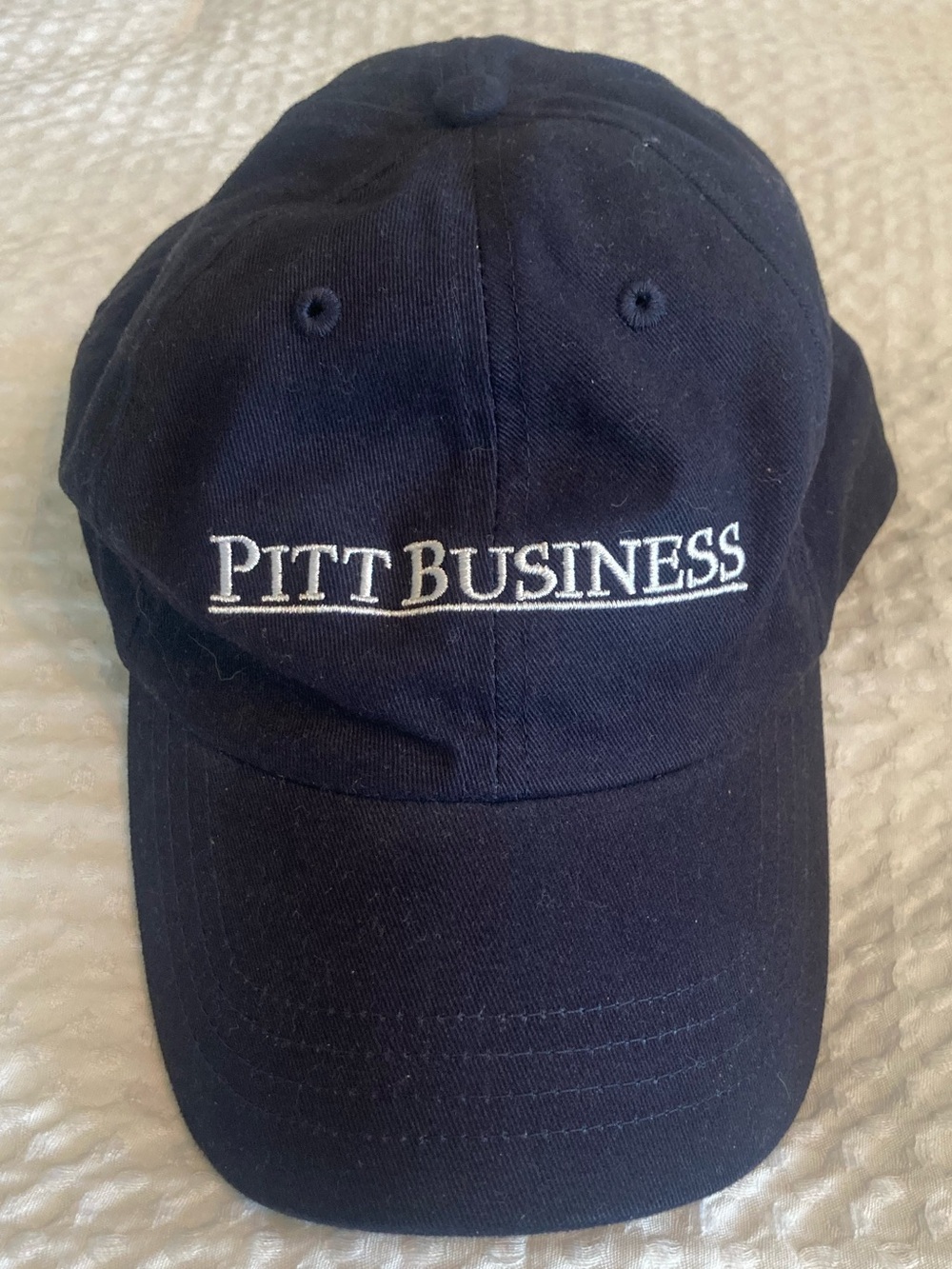 Pitt Business Navy Embroidered Baseball Cap